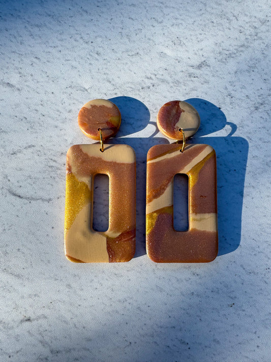 Salted Caramel Rectangle Dangles