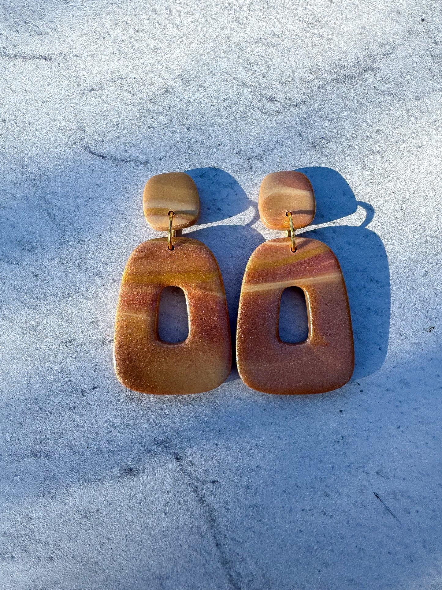Salted Caramel Hollow Dangles