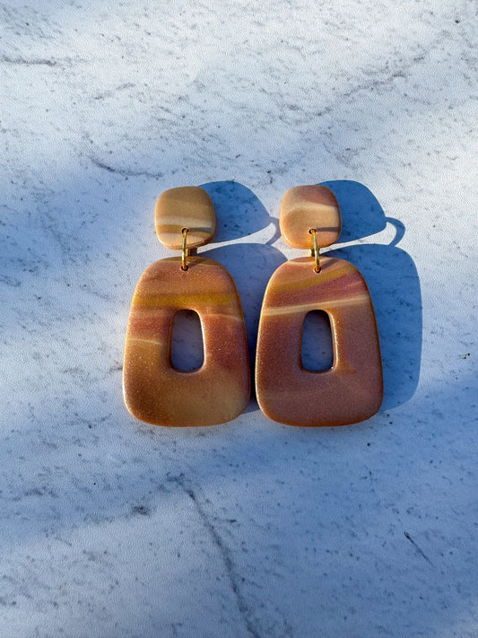 Salted Caramel Hollow Dangles