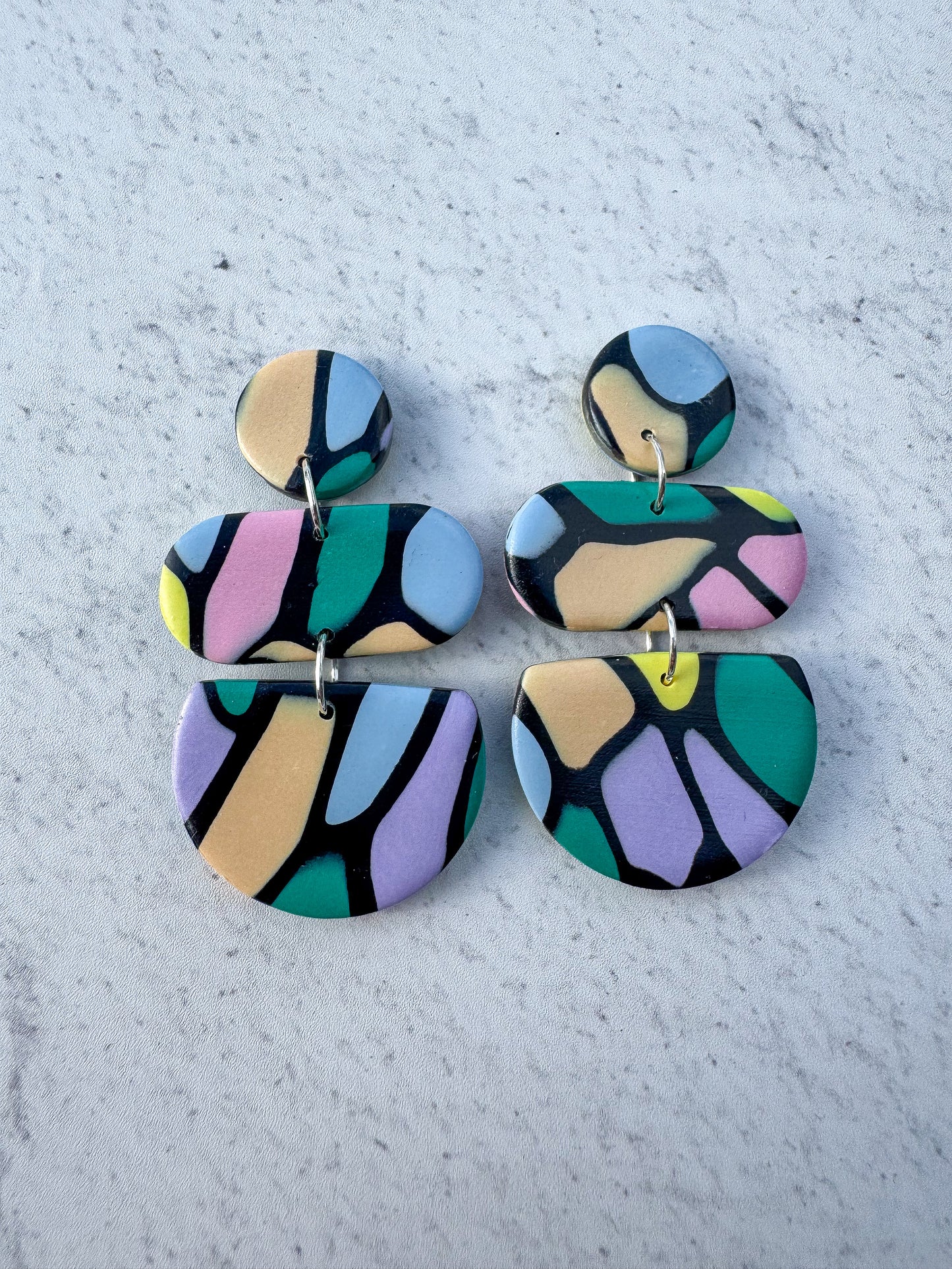 Pastel Stained Glass Arch Dangles