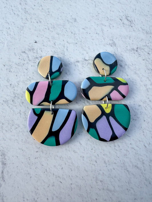 Pastel Stained Glass Arch Dangles