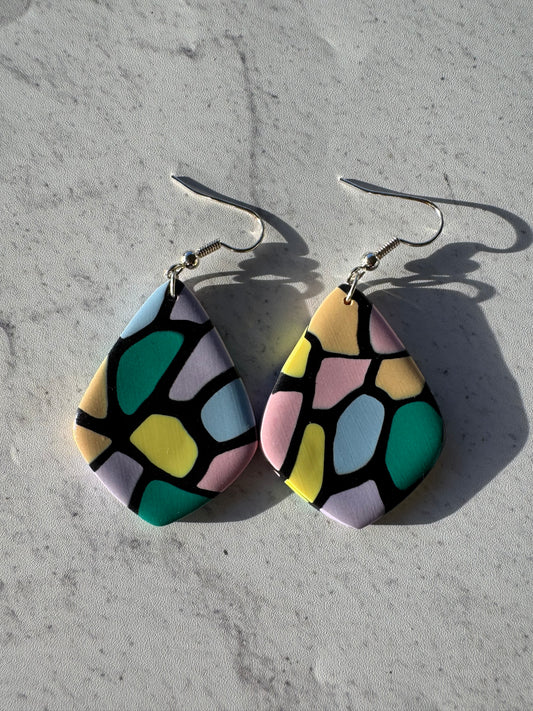 Pastel Stained Glass Diamond Hooks