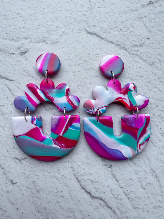 Bubblegum Blossom Dangles