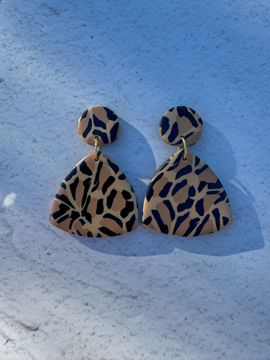 Leopard Love Triangle Dangles