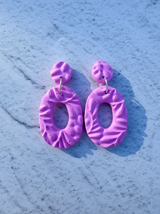 Textures Oval Dangles