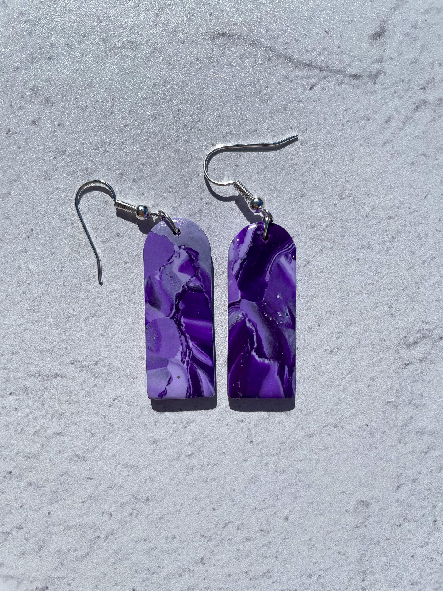 Amethyst Skinny Arch Hooks