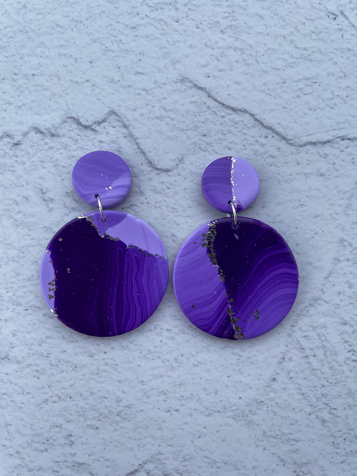 Amethyst Circle Dangles