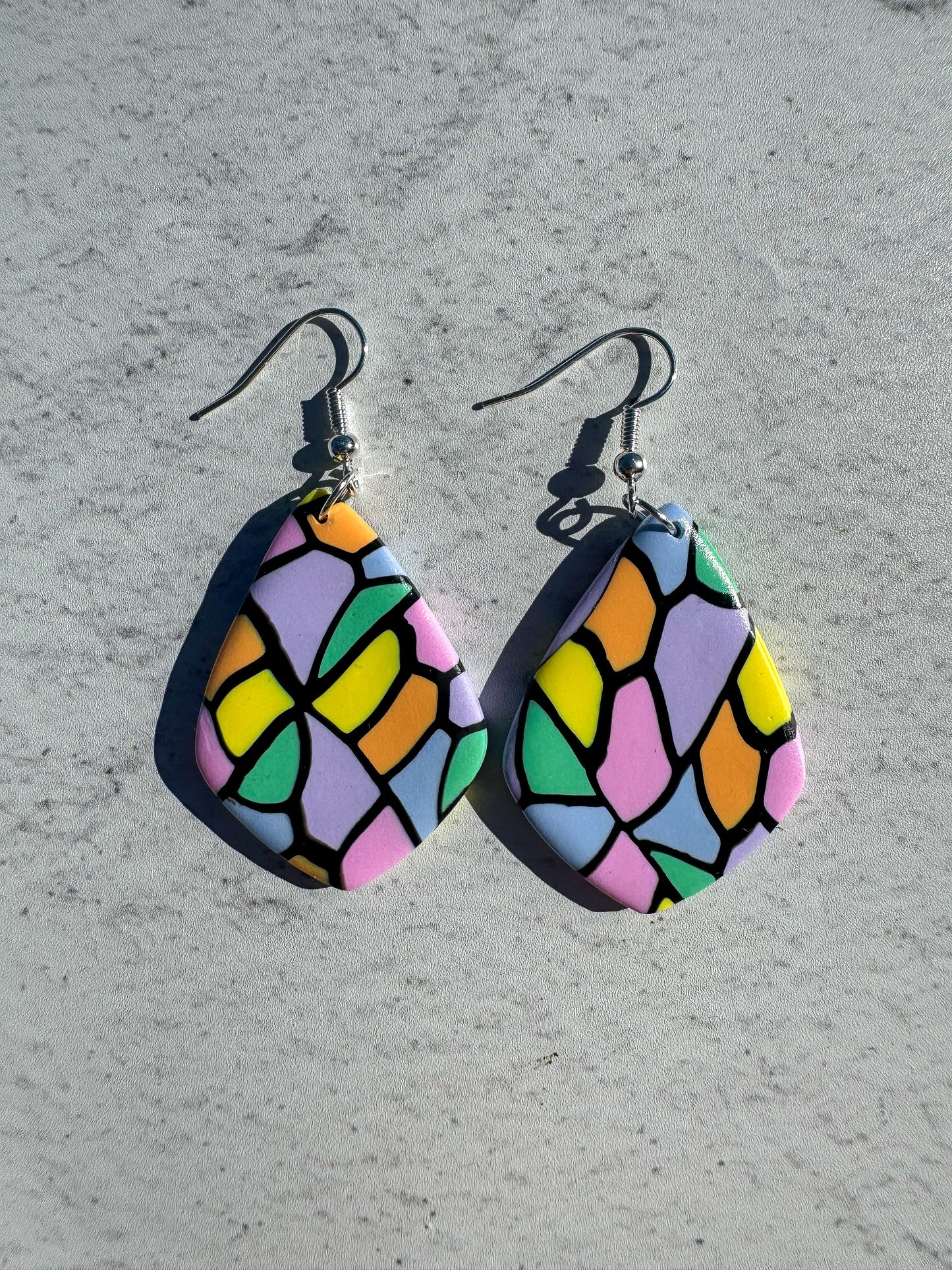 Pastel Stained Glass Diamond Hooks