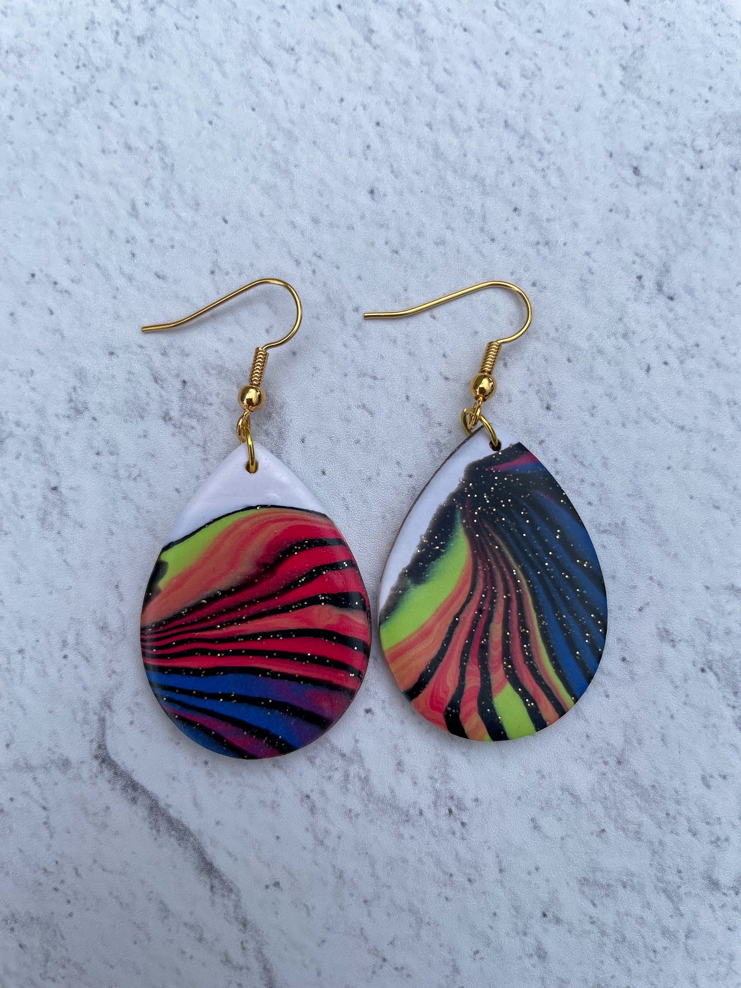 Rainbow Butterflies Teardrop Hooks