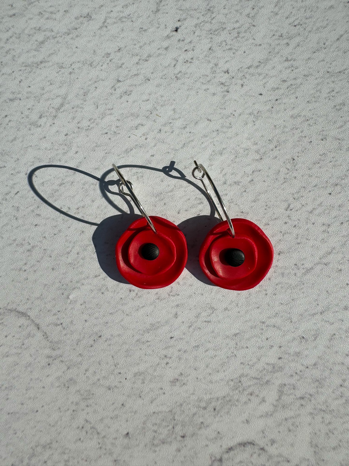 One Of A Kind Poppy Hoops