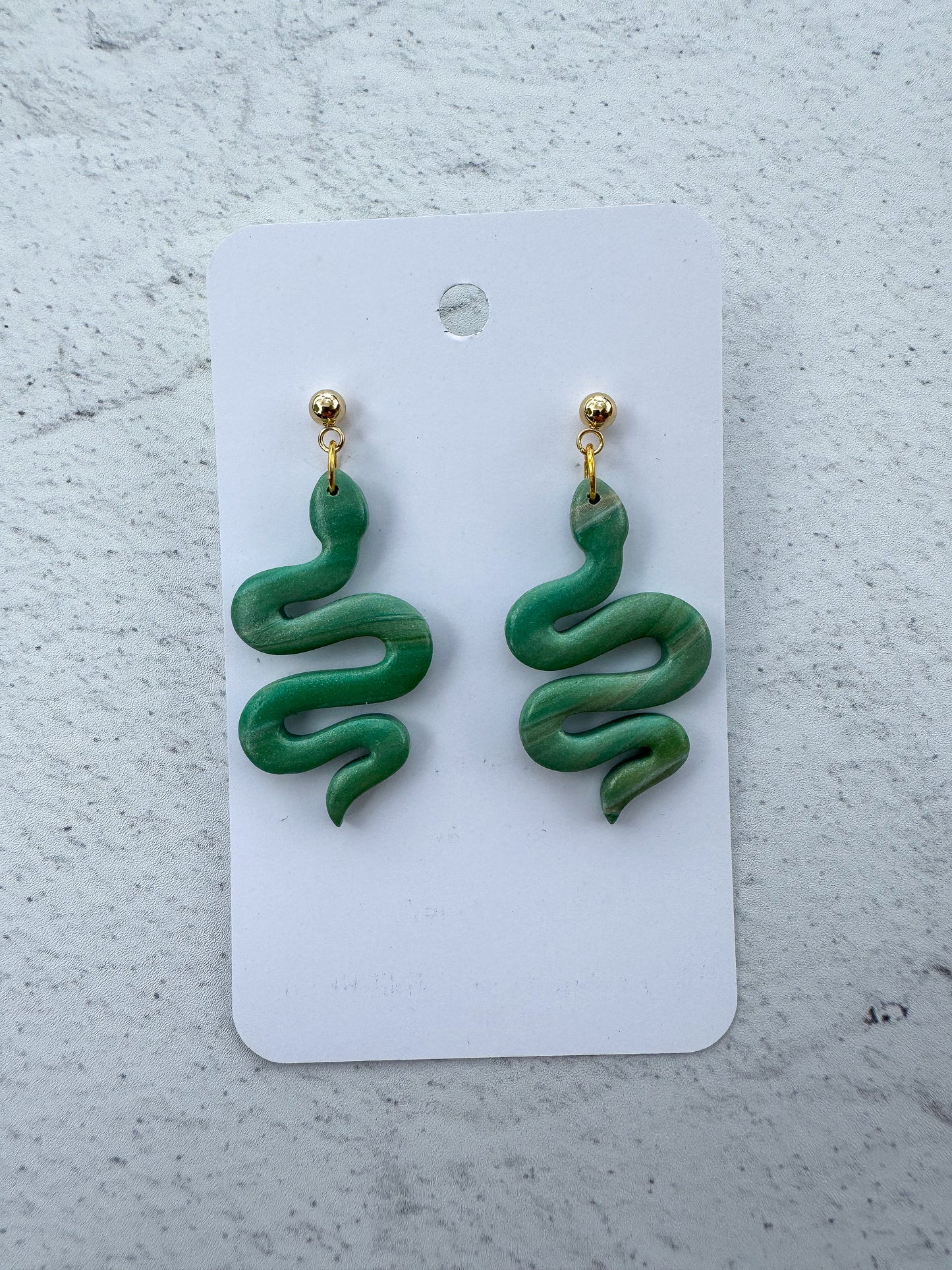 Green Earth Snake Ball Stud