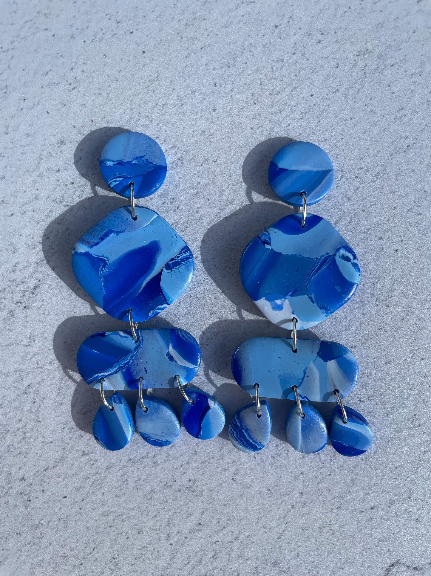 Ocean Blues Square Dangles