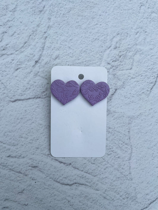 Textures Heart Stud