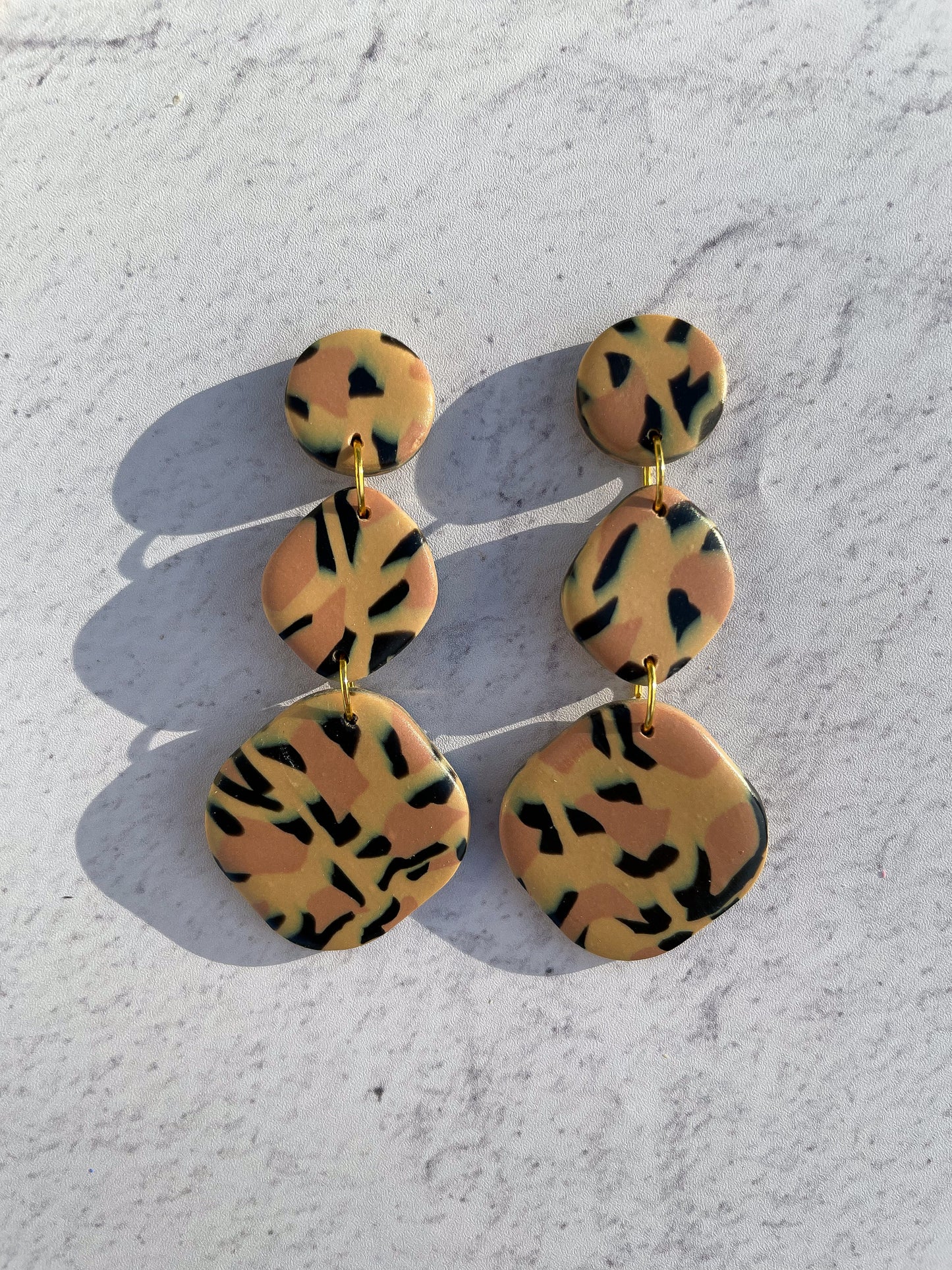 Leopard Love Square Dangles